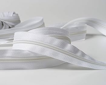 Zip #4 Continuous Spiral White PER MTR